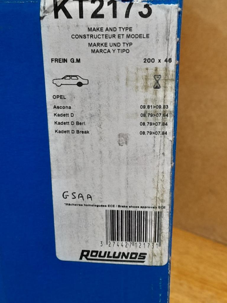 Kit frein arrière Opel Ascona kadett KT2173 LesAnciennes.com