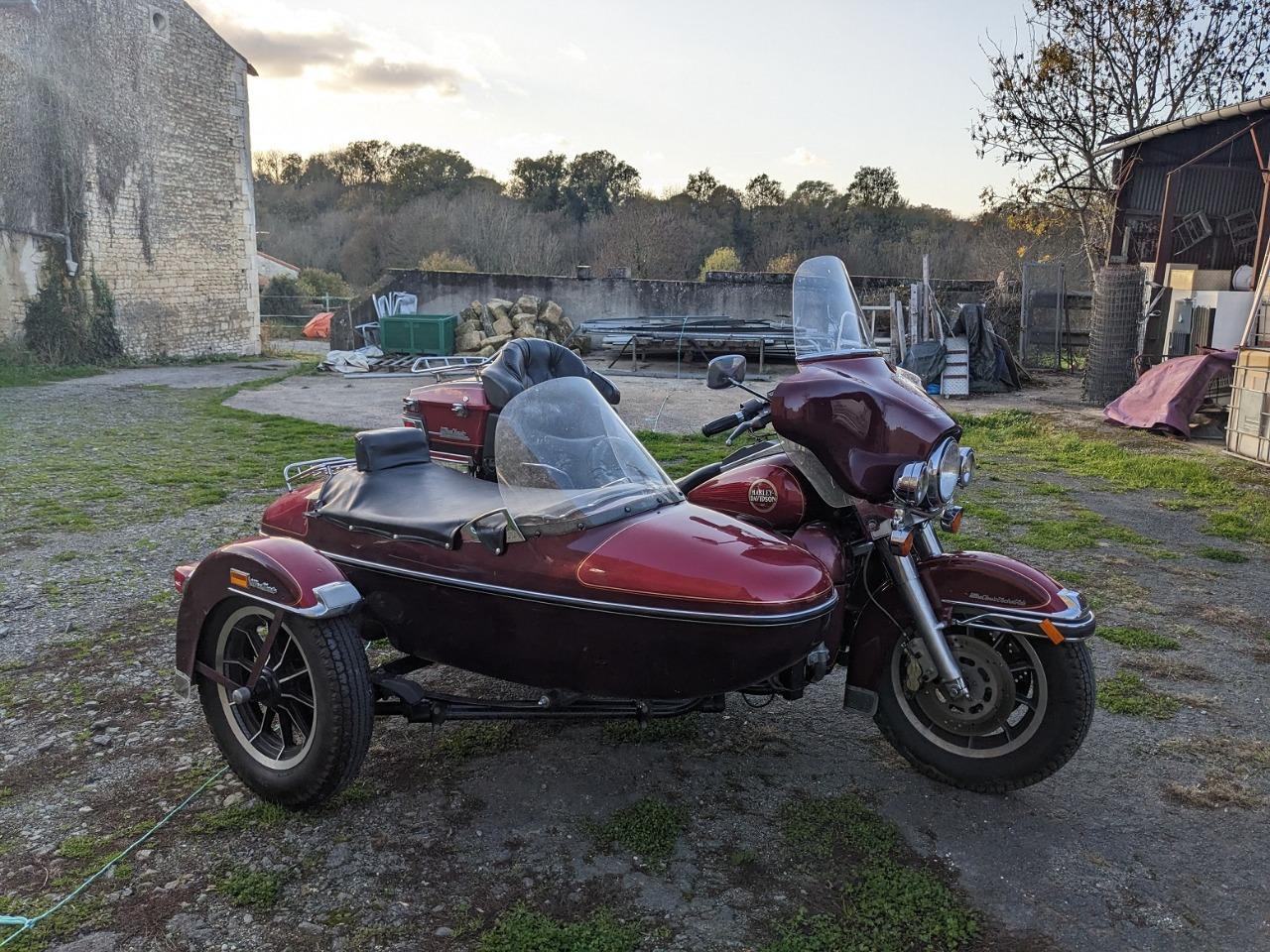 HARLEY DAVIDSON FLH FLHT side car - 1995 LesAnciennes.com