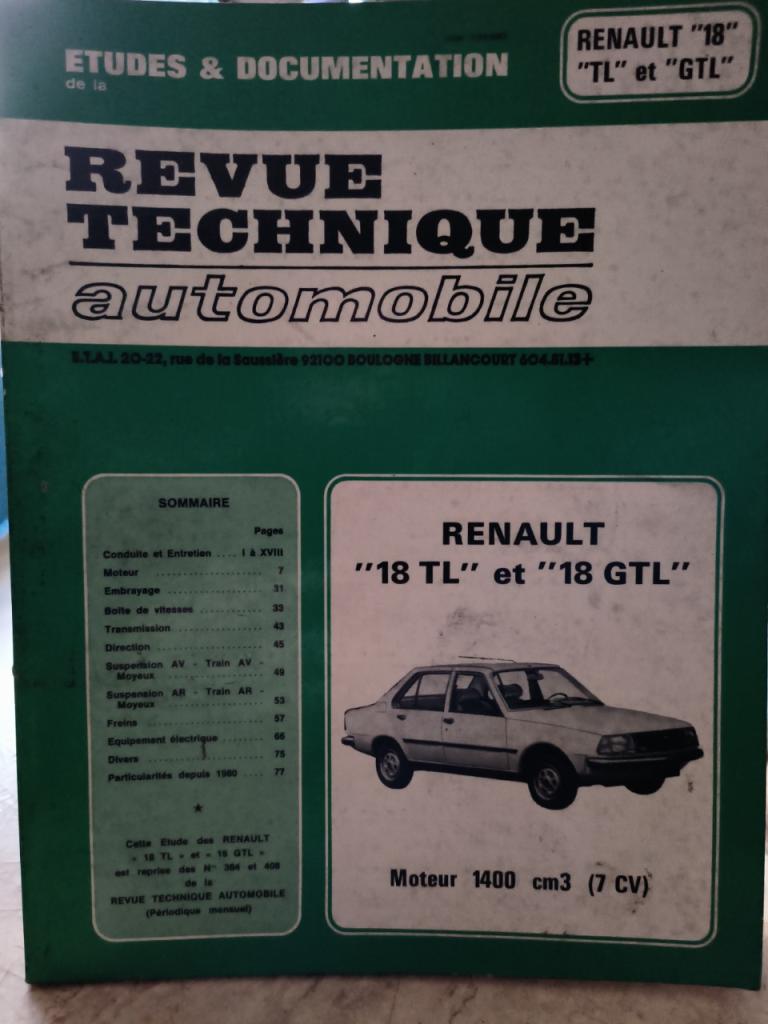 RTA Renault 18 TL et GTL LesAnciennes.com