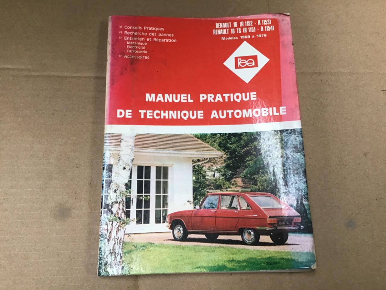 REVUE TECHNIQUE RENAULT 16. R1152/1153 R1151 LesAnciennes.com