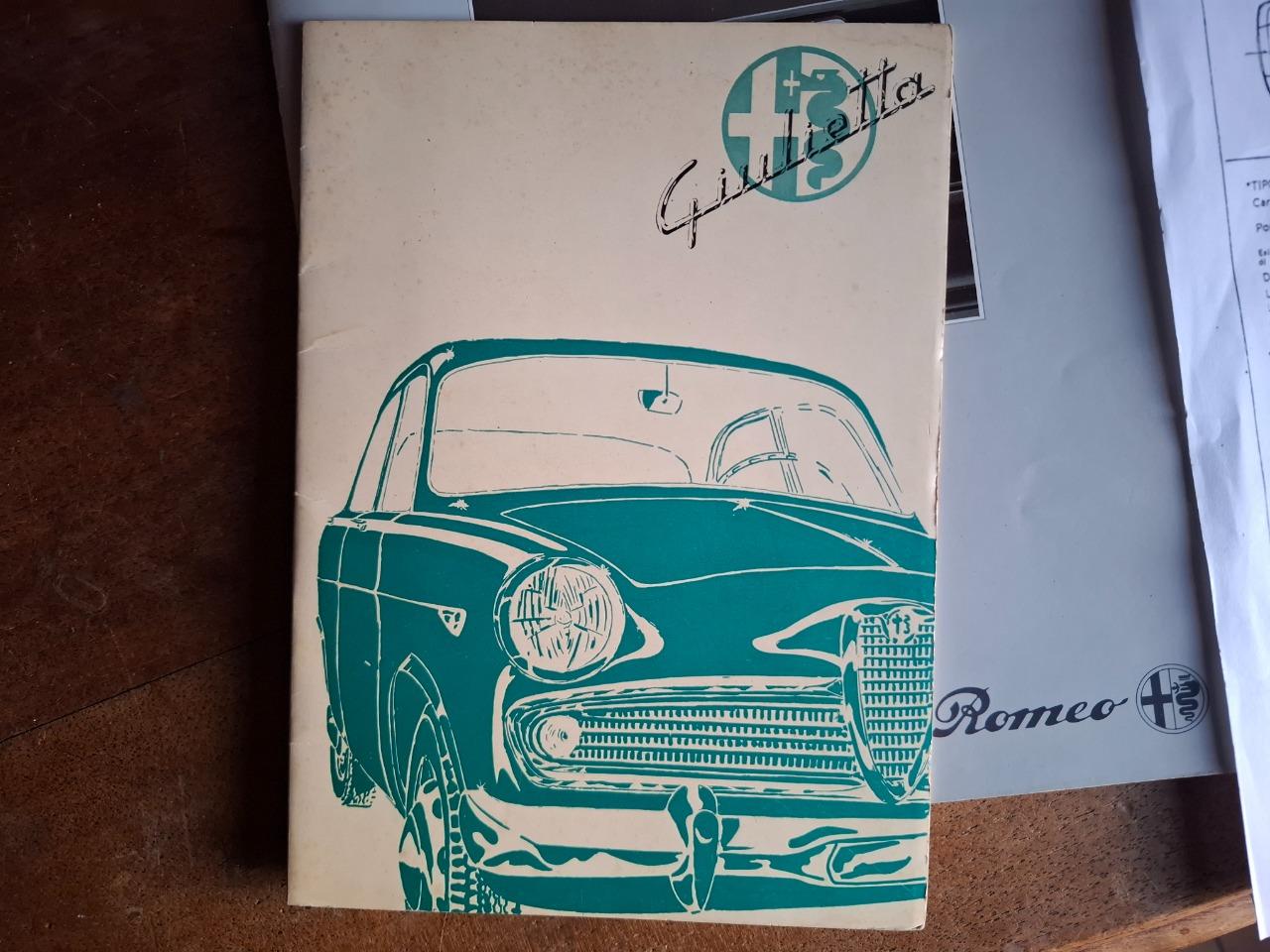 Alfa romeo giulietta rare manuel de bord 1960 LesAnciennes.com