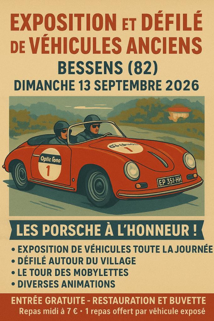 Exposition et défilé de véhicules anciens de Bessens (82) LesAnciennes.com