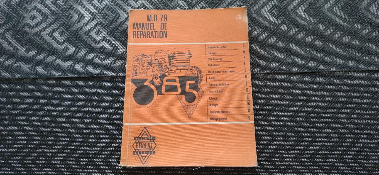 Manuel réparation MR.79 TRACTEUR RENAULT 385 LesAnciennes.com