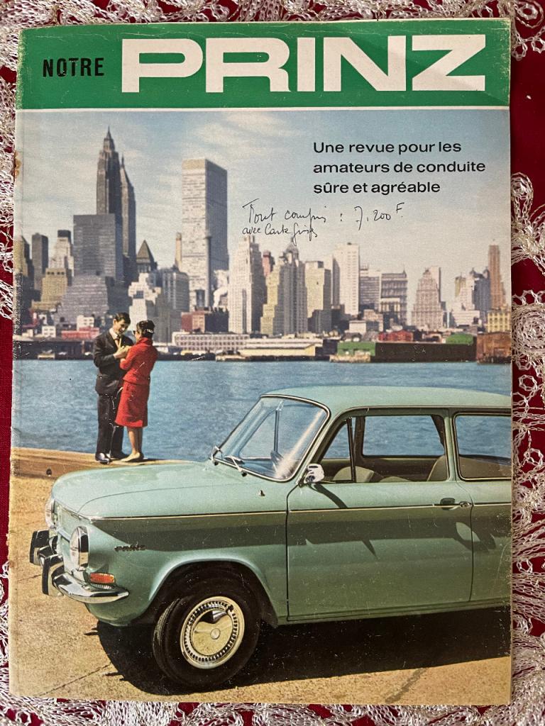 NSU PRINZ CATALOGUE 1963. LesAnciennes.com