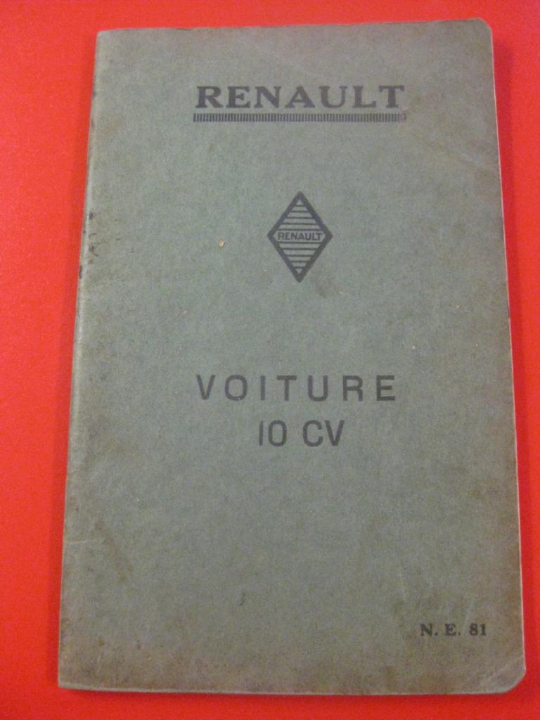 Notice d'entretien Renault 10 cv (KZ) 1925 LesAnciennes.com