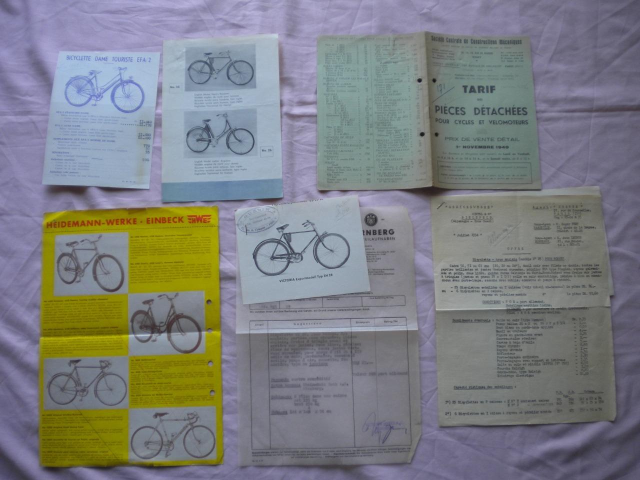 Lot publicités ancienne vélo cycle bicyclette LesAnciennes.com