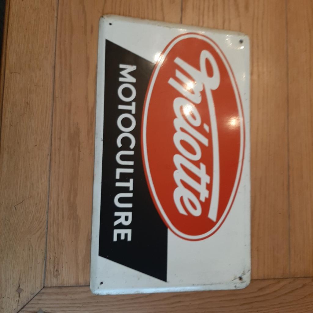 Plaque publicitaire agricole ecremeuse melotte LesAnciennes.com