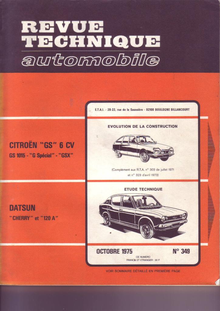 Revue technique Datsun Cherry 100A et 120A LesAnciennes.com