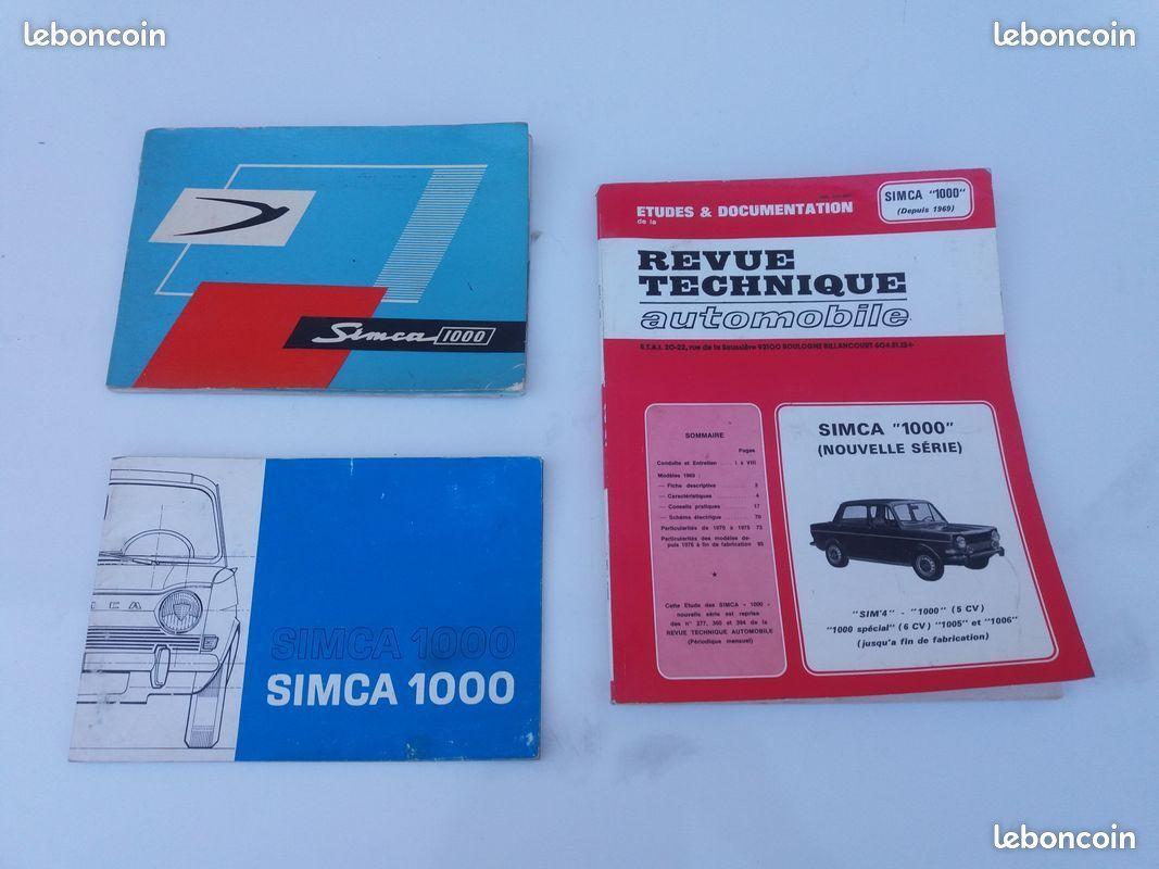 Notice utilisation + rta Simca 1000 LesAnciennes.com