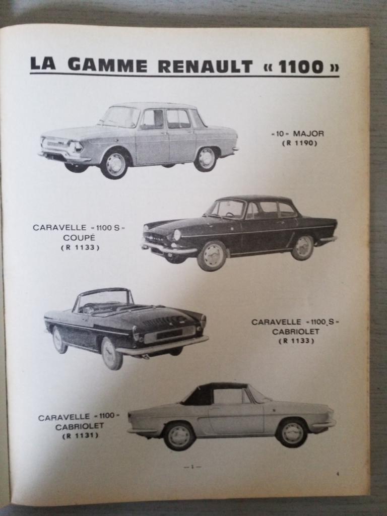 RTA RENAULT 10 et dérivés juillet 1966 LesAnciennes.com