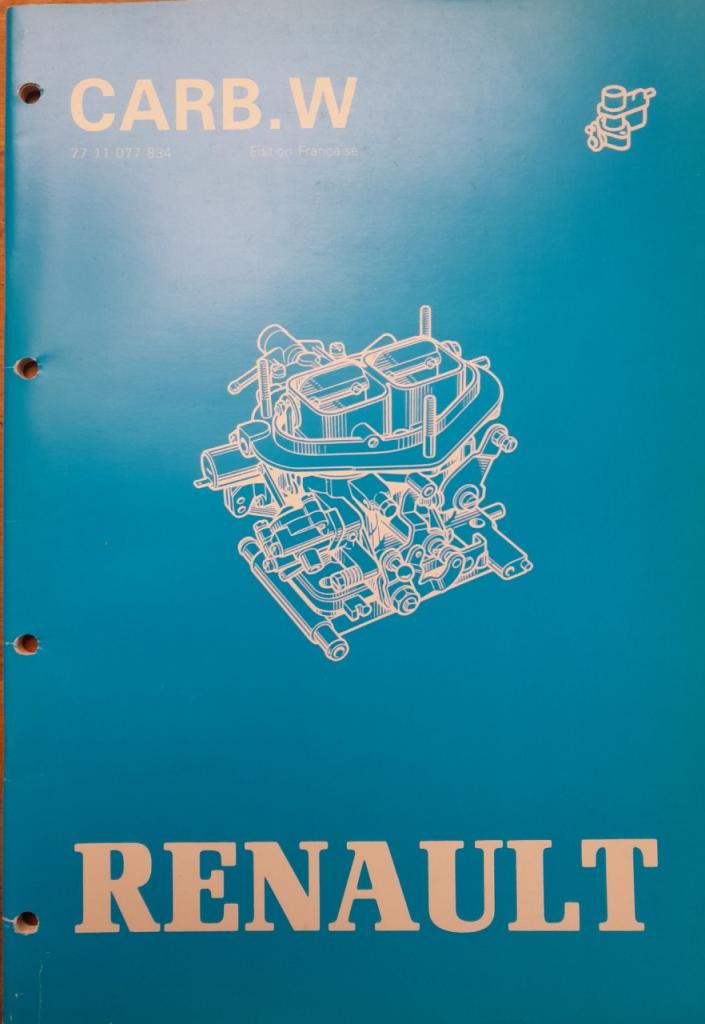 Weber carburateurs Manuel technique Renault LesAnciennes.com