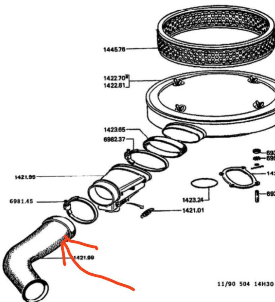 Recherche col d’entrée d’airPEUGEOT 604 SL 1978 LesAnciennes.com