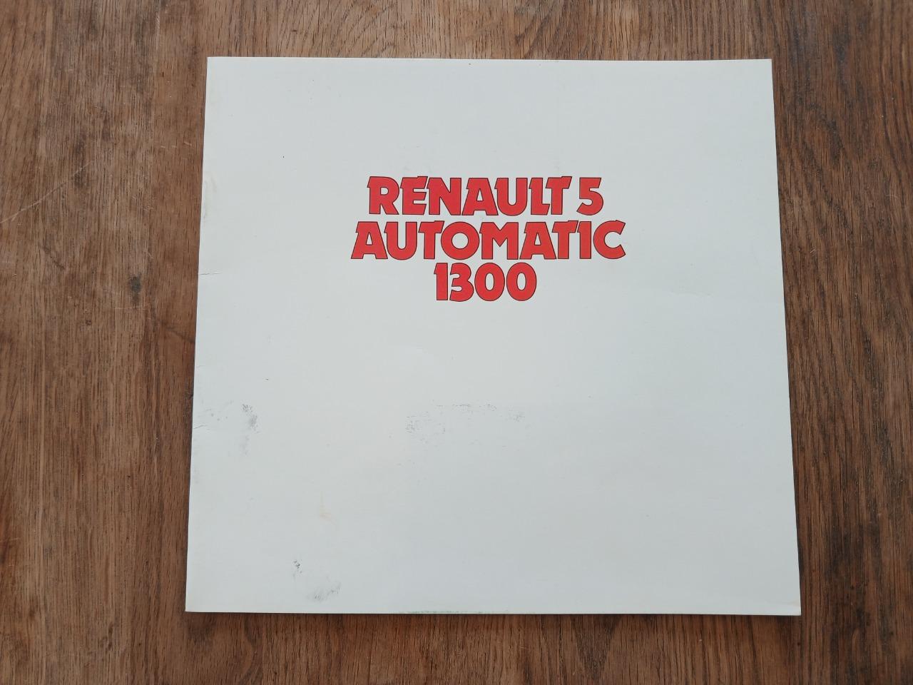 Catalogue RENAULT 5 (R5) automatic 1300 LesAnciennes.com