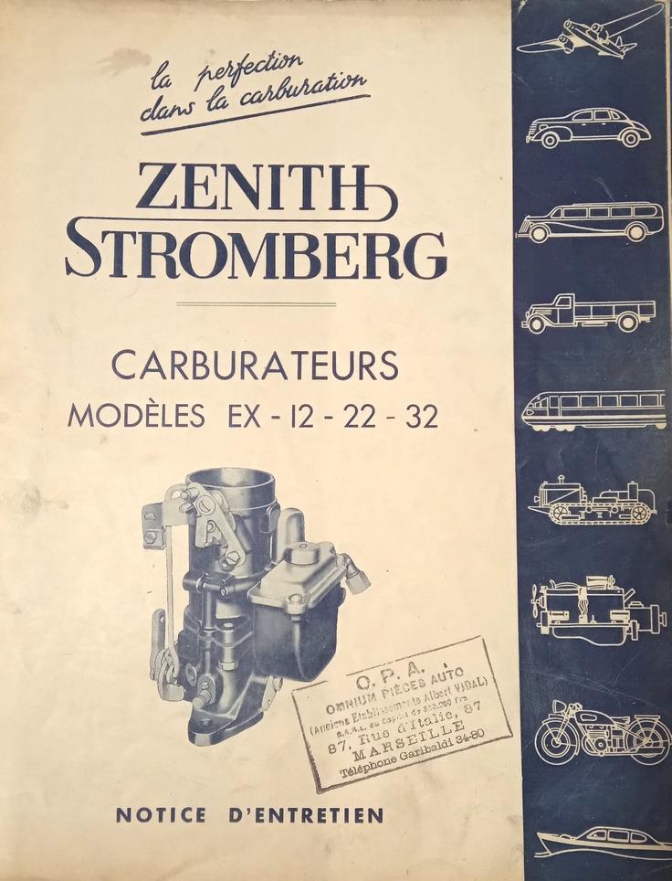 Notice carburateur Zenith EX LesAnciennes.com