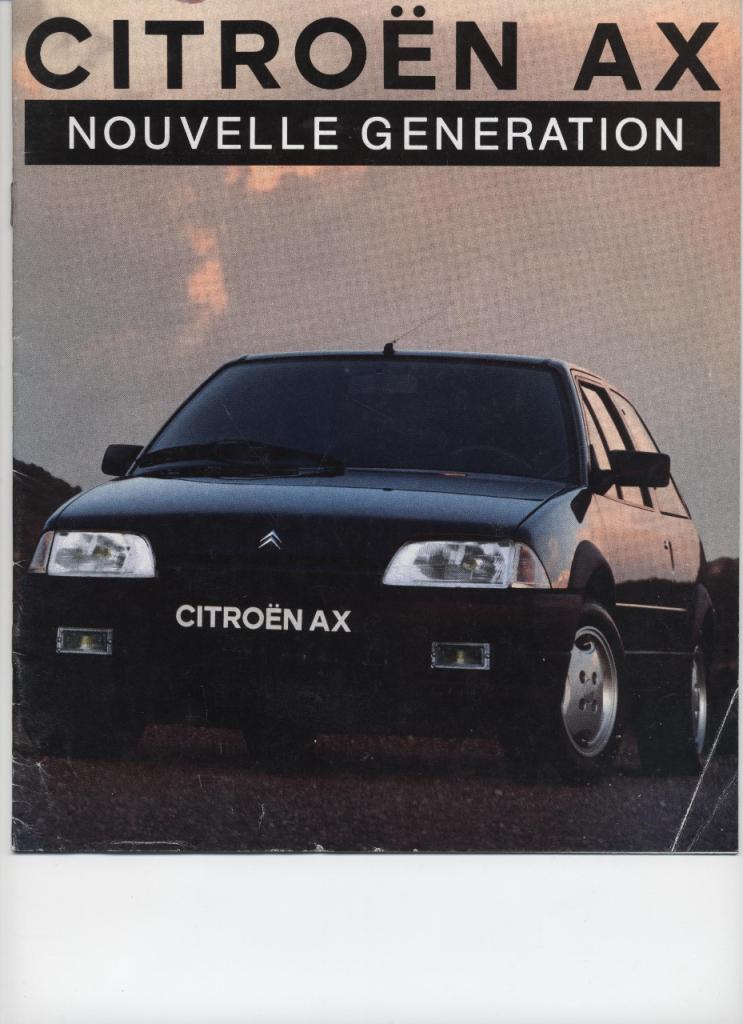 Citroen AX catalogue brochure 1991. LesAnciennes.com