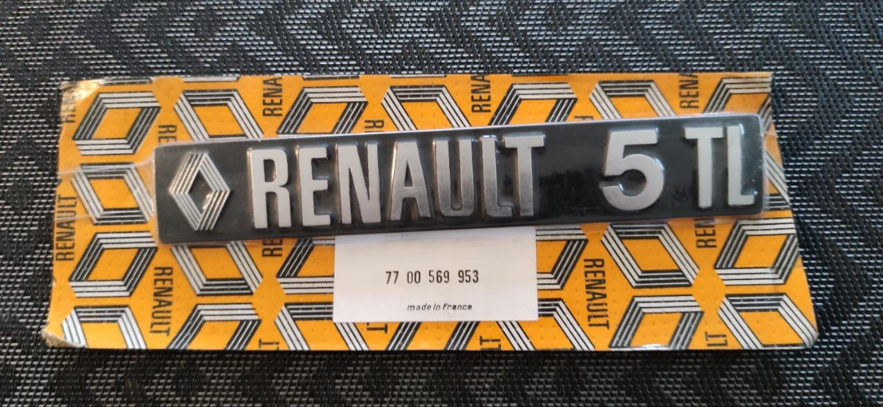 Monogramme aluminium RENAULT 5 TL (R5) LesAnciennes.com