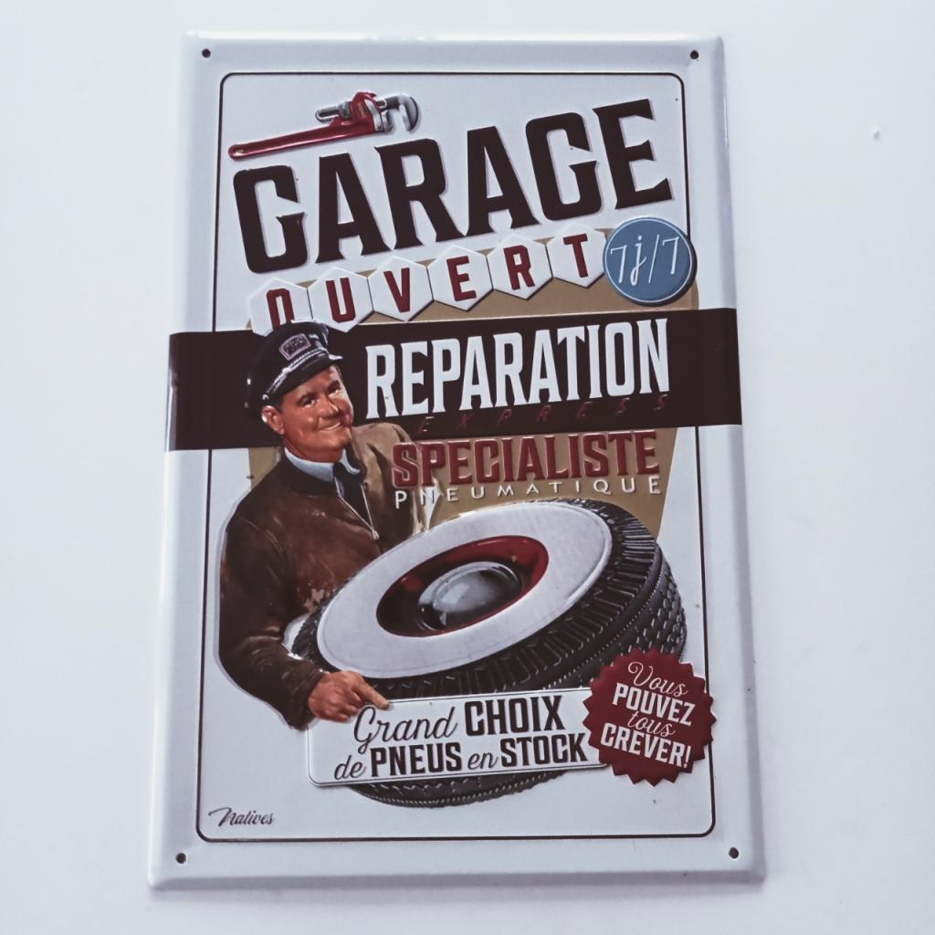 PLAQUE METAL ET RELIEF GARAGE LesAnciennes.com