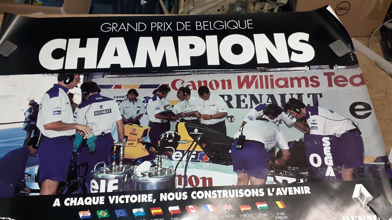 Affiche F1 renault grand prix Belgique LesAnciennes.com