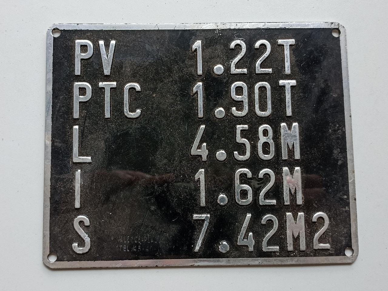 Plaque de tare Peugeot Peugeot 404 LesAnciennes.com