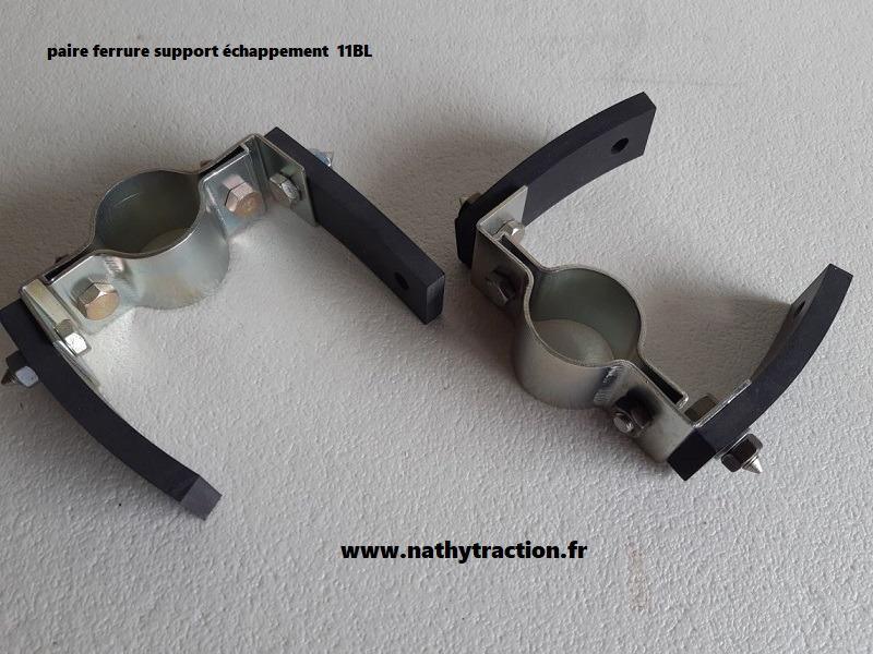 Paire ferrures support échappement TRACTION 11BL LesAnciennes.com