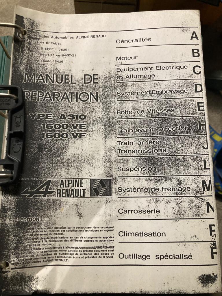 ALPINE RENAULT A310 Manuel Réparation LesAnciennes.com
