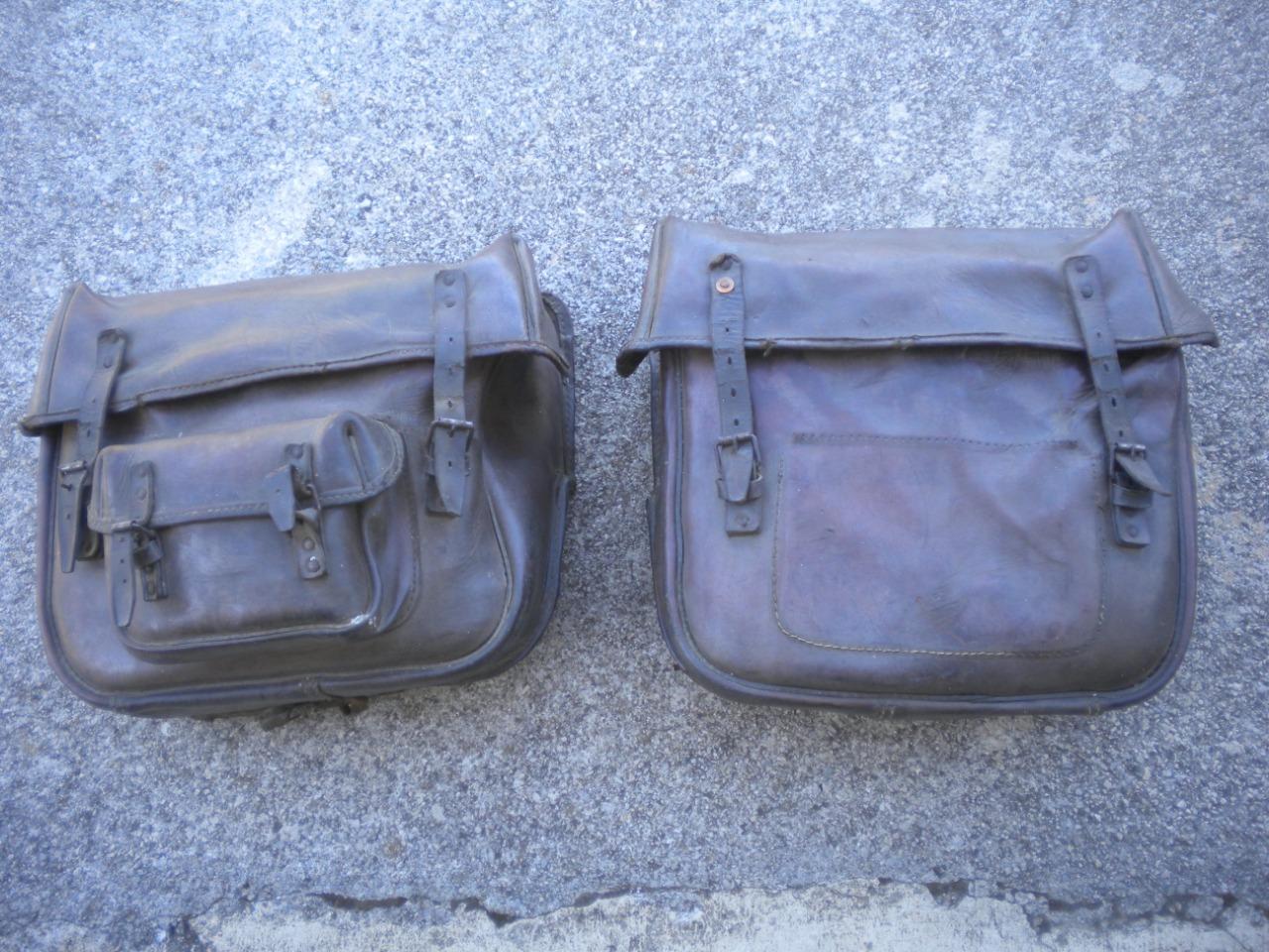 Sacoche PAIRE SACOCHES cuir moto ancienne LesAnciennes.com