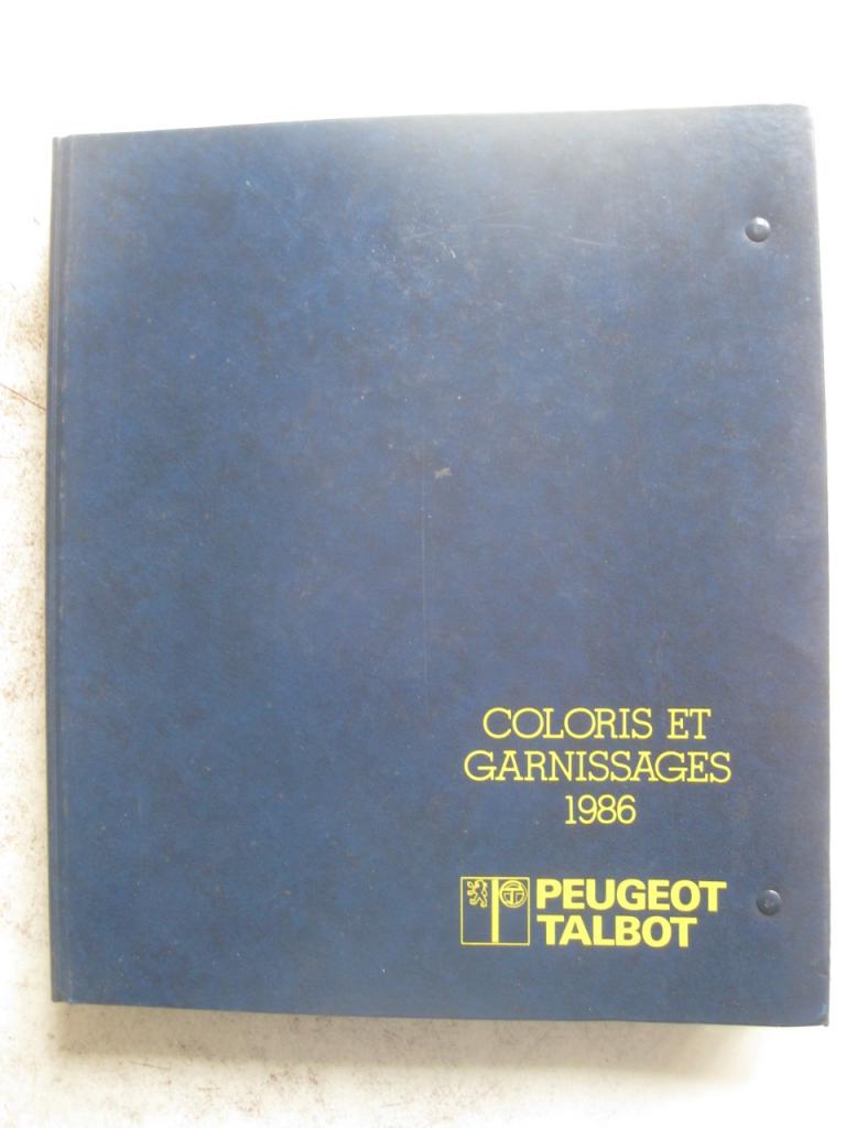 Coloris & garnissages Peugeot 1986 LesAnciennes.com