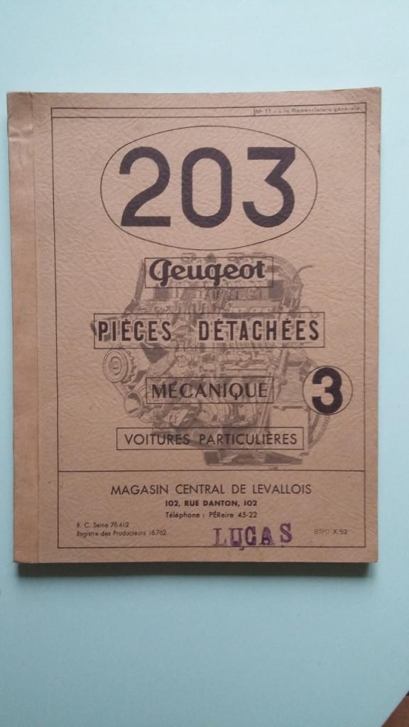Peugeot 203 Catalogue N 3 Des Pi ces D tach Vendre peugeot-203-catalogue-n-3-des-pi-ces-d-tach-vendre