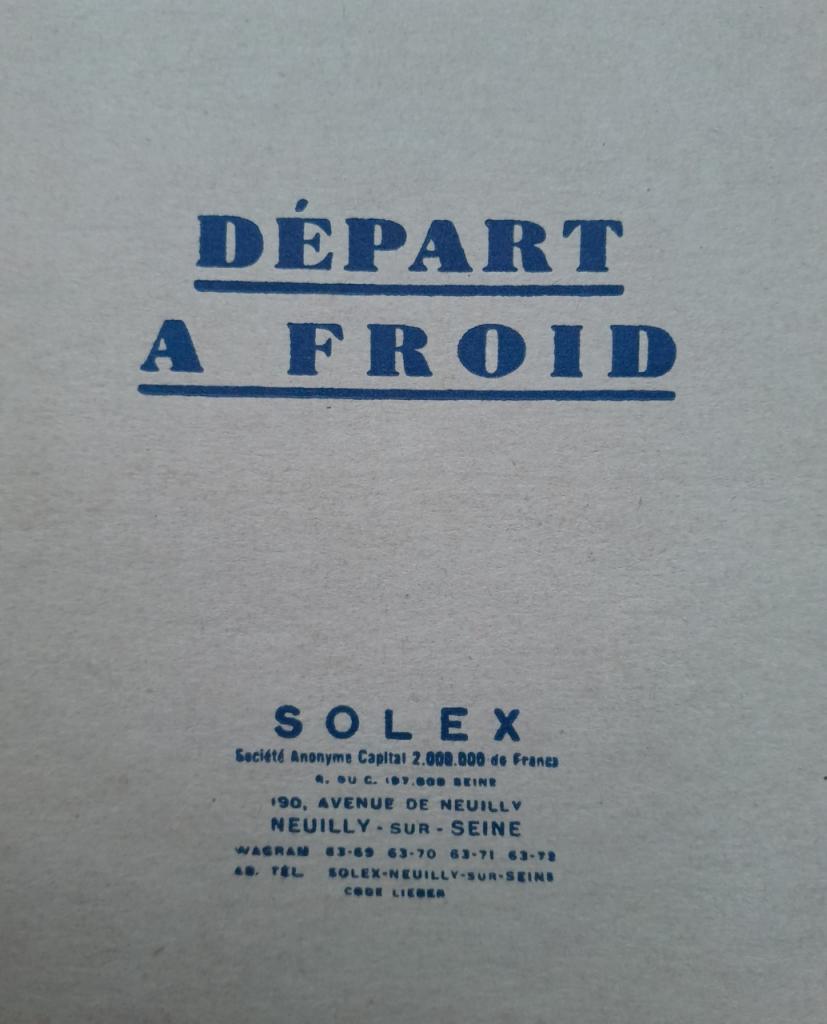 Solex Départ à froid conseils professionnels LesAnciennes.com