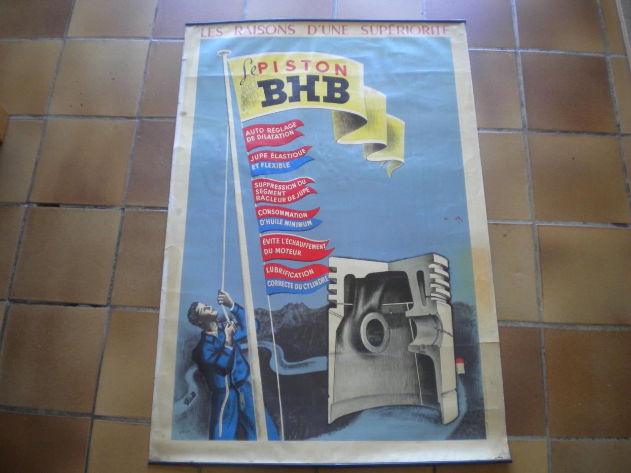 Belle Affiche papier , le piston BHB voiture LesAnciennes.com