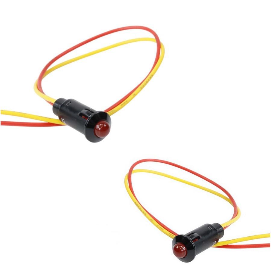 Jeu de 2 lampes témoin LED rouge LesAnciennes.com