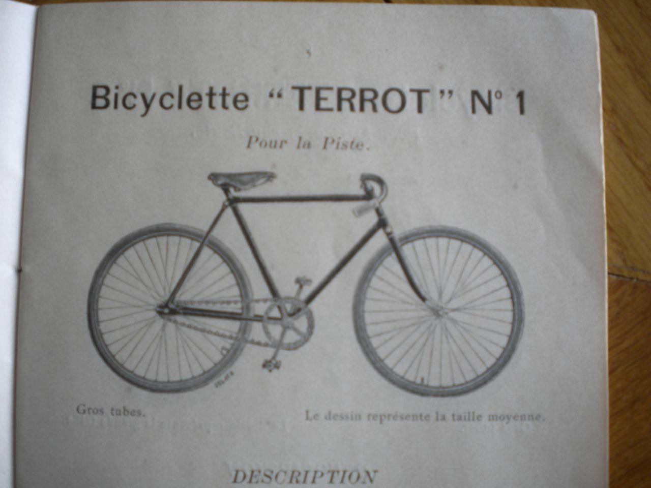 Vélo cycle bicyclette terrot Dijon avant 1920 LesAnciennes.com
