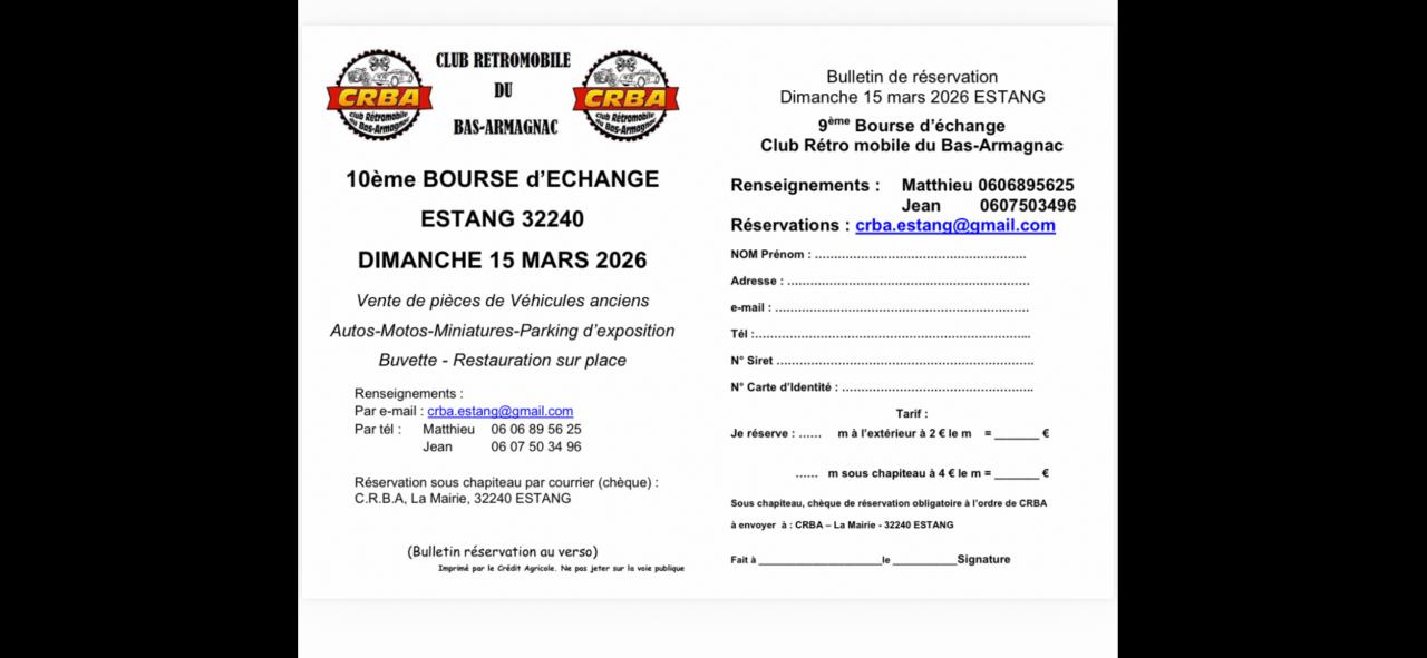 10ème Bourse d’Estang LesAnciennes.com