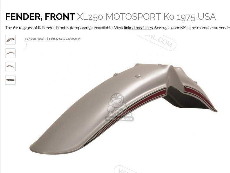 thumbnail image 2 of 1972 Honda XL250 XL 250 Gas Tank & Fender Decal Set – High Quality Made In Canada 2 of 4