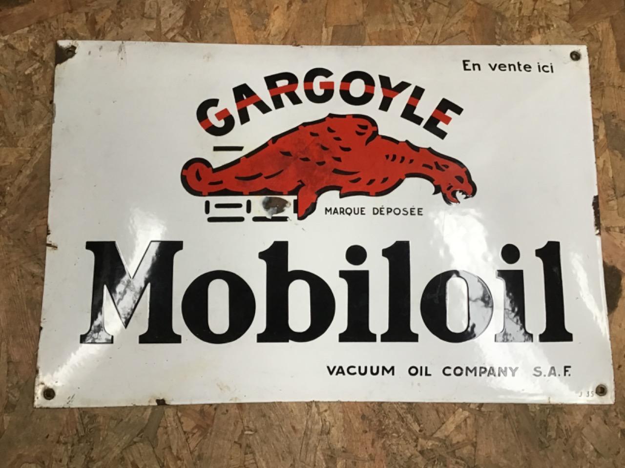 PLAQUE ÉMAILLÉE MOBILOIL LesAnciennes.com