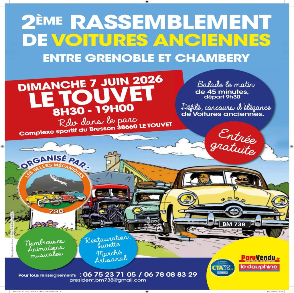 2ème Edition BM738 :DIMANCHE 7JUIN 2026 LesAnciennes.com