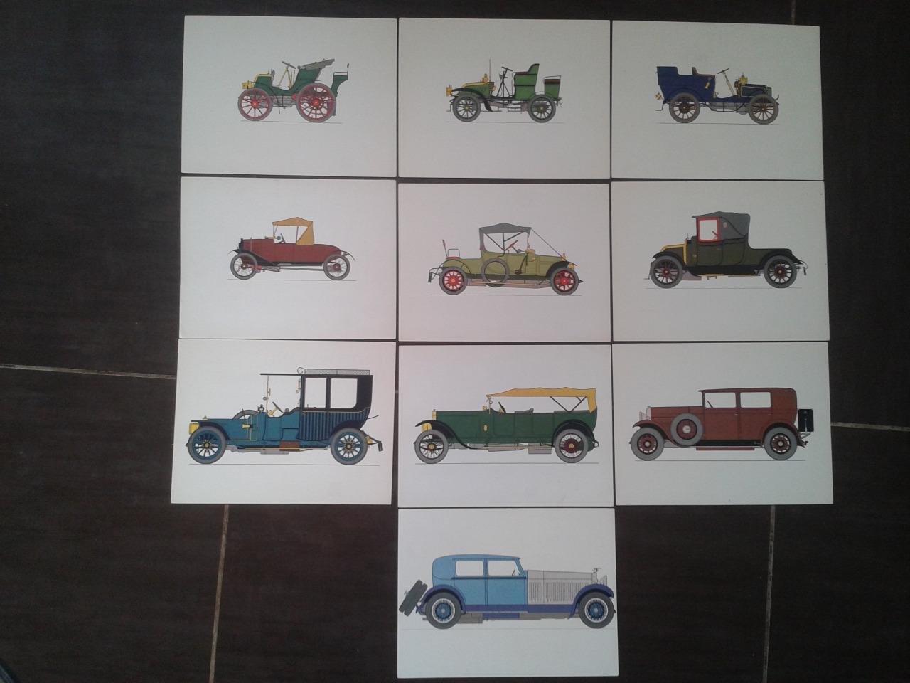 Lot de gravures renault mercedes ford lancia LesAnciennes.com