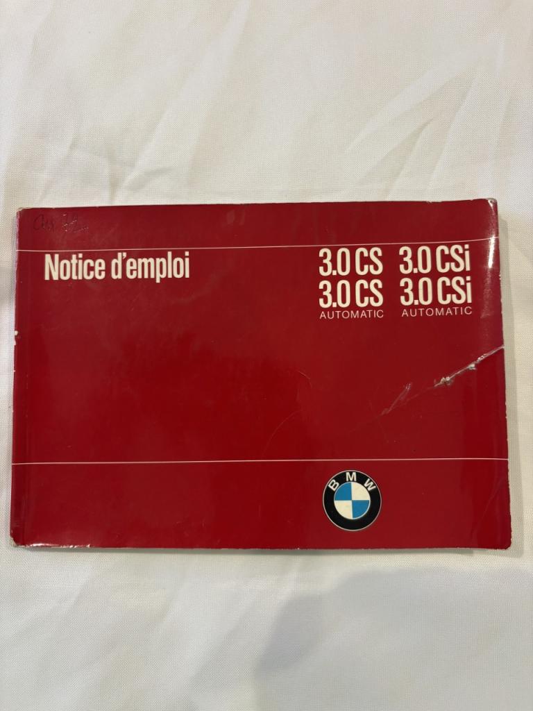 Notice d'emploi BMW 3.0 CS CSI E9 LesAnciennes.com