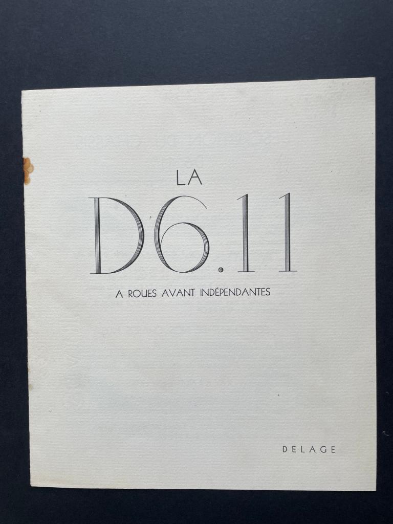 Catalogue Automobiles Delage D6.11. LesAnciennes.com