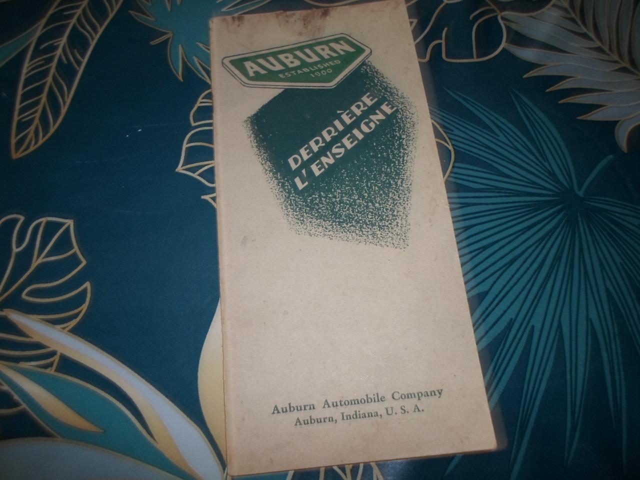 Livret auto AUBURN LesAnciennes.com