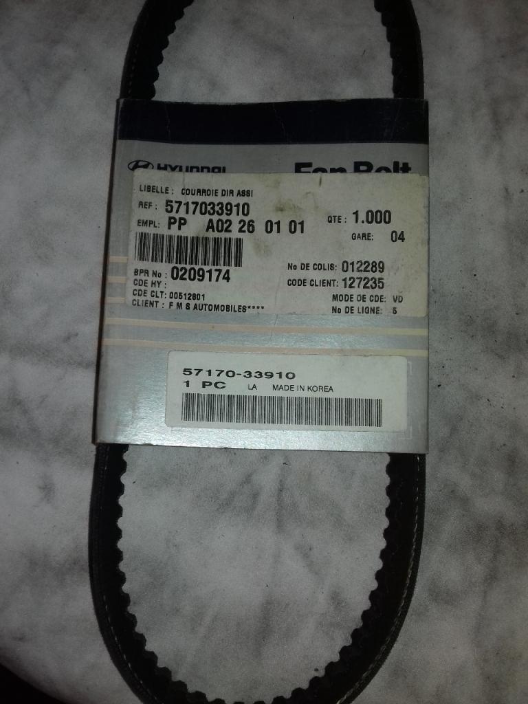 COURROIE DIR. ASSISTEE HYUNDAI LANTRA LesAnciennes.com