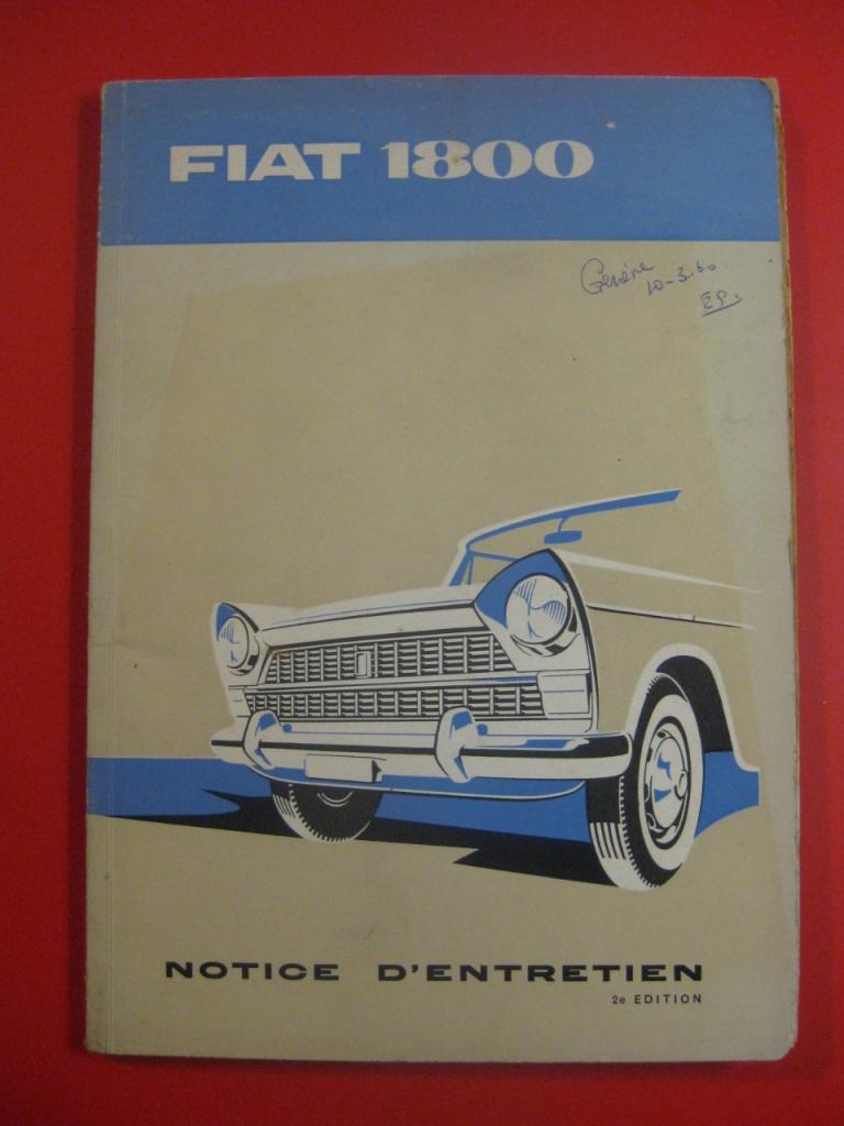 Fiat 1800 & 2100 Notice entretien 1959 LesAnciennes.com