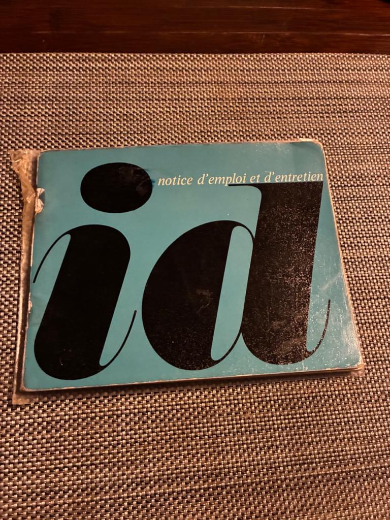 Notice mode d’emploi carnet CITROEN ID LesAnciennes.com