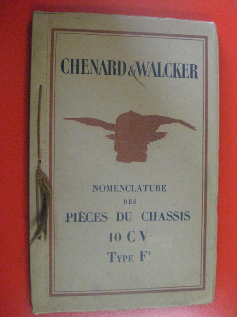 Chenard 10 cv type F1 1928, Catalogue pièces LesAnciennes.com