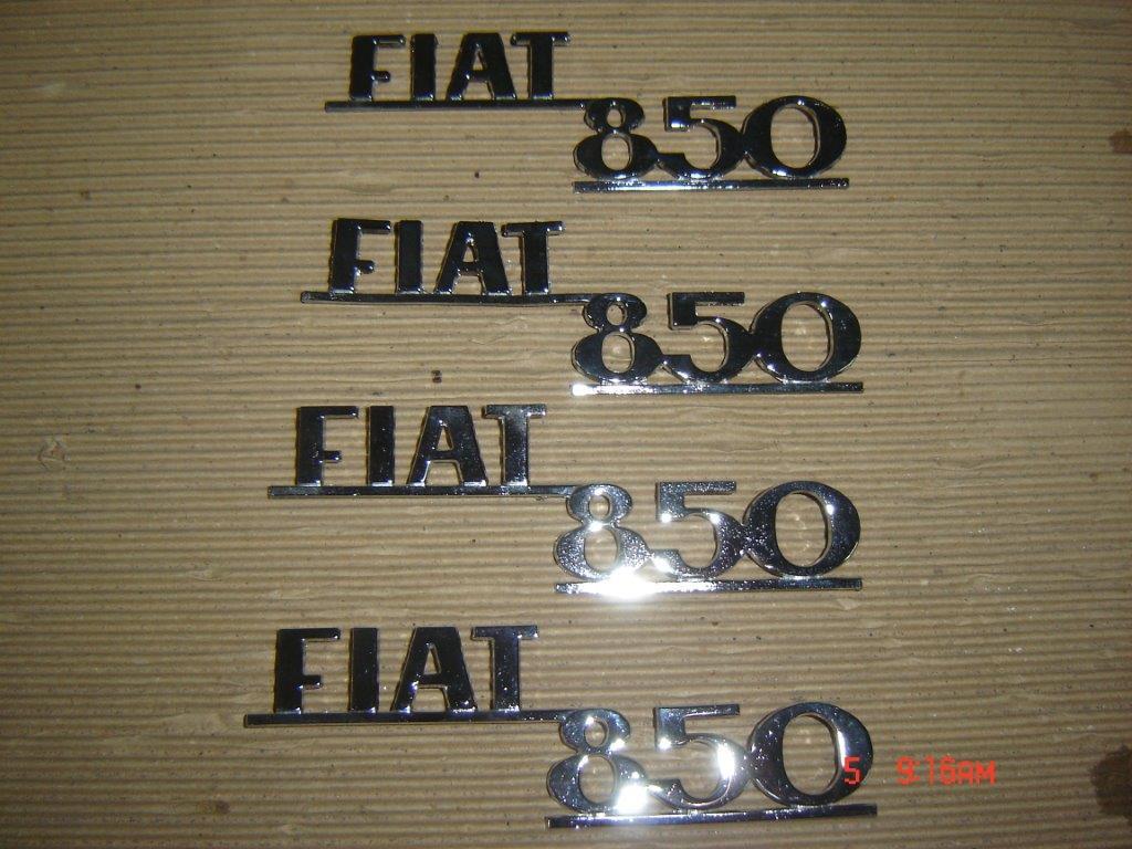 FIAT 850,1100,SIMCA 1000,Lettrage chromé LesAnciennes.com
