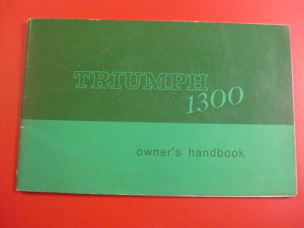 Triumph 1300 Notice d'entretien 9/65 LesAnciennes.com
