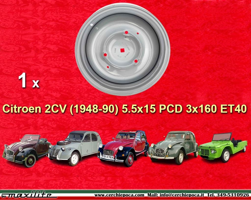 1 pc. jante Citroen Citroen 2cv 5.5x15 ET40 Citroe LesAnciennes.com