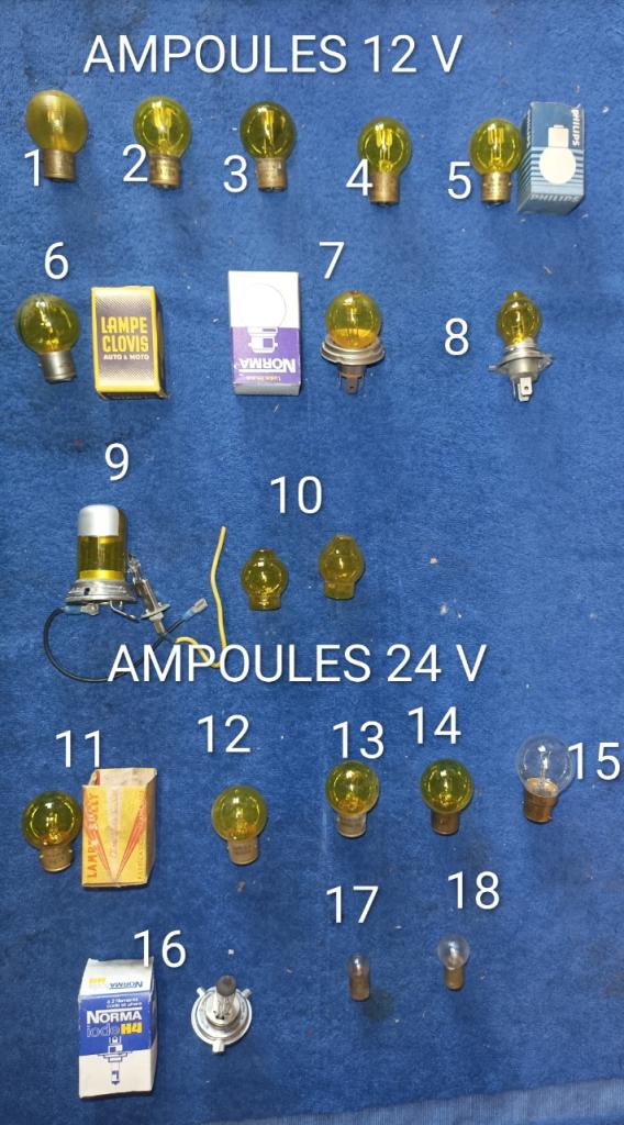 DIVERSES AMPOULES AUTO 6V 12V 14V LesAnciennes.com
