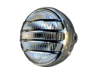 image_0-Phare rond chromé avec grille Ø140 mm en acier