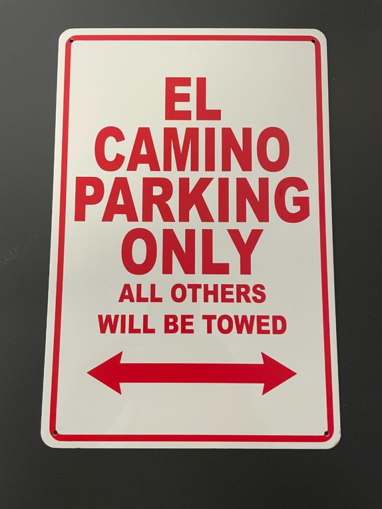 Plaque Garage "EL CAMINO" LesAnciennes.com